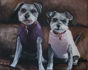 LAc Studio - Original Painting of Maggie May and LiLi by Lisa Acciai